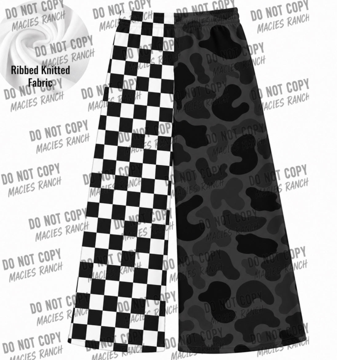 Black camo pants