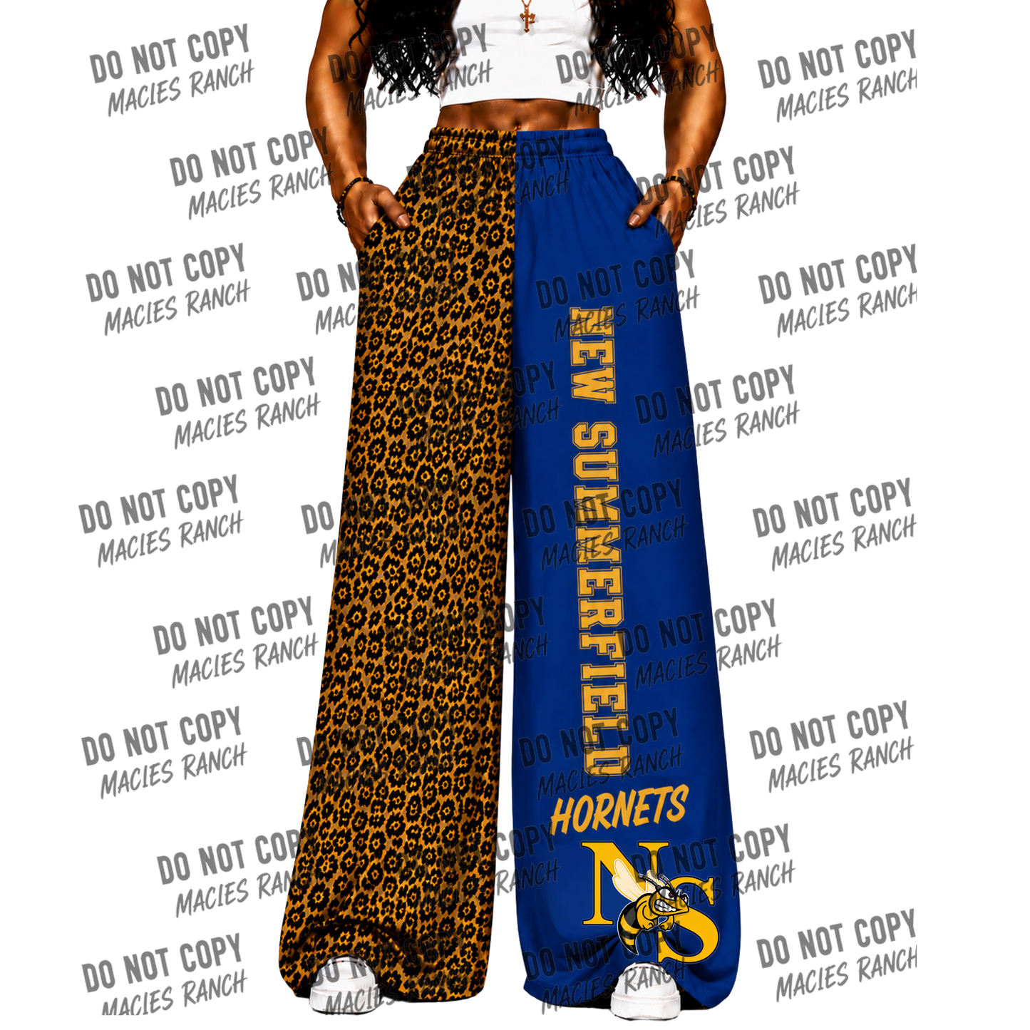 New Summerfield DUO WIDE LEG PANTS- cheetah