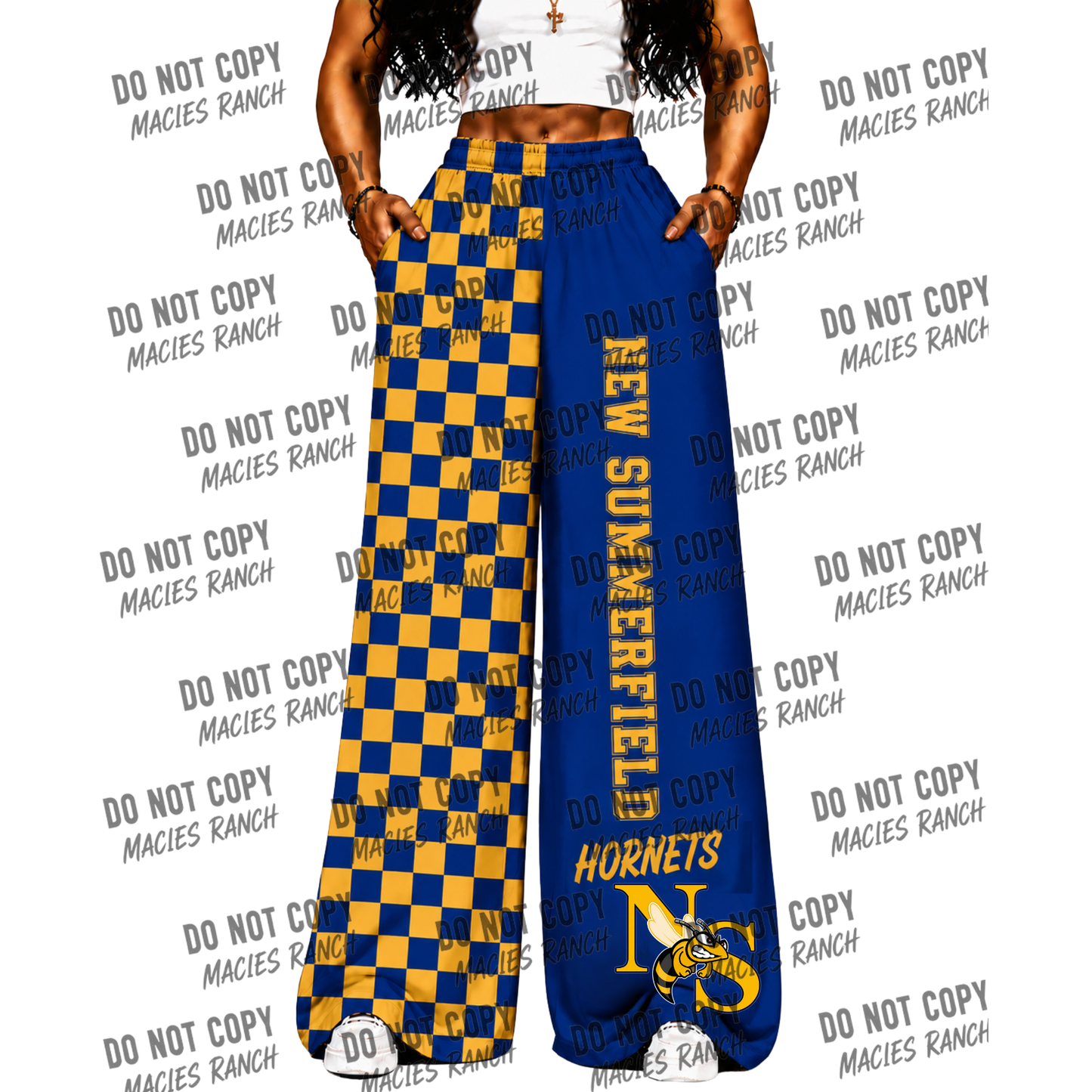 New Summerfield DUO WIDE LEG PANTS- checkered
