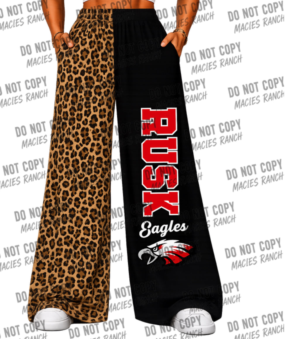 Rusk DUO WIDE LEG PANTS-cheetah