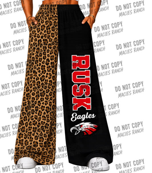 Rusk DUO WIDE LEG PANTS-cheetah
