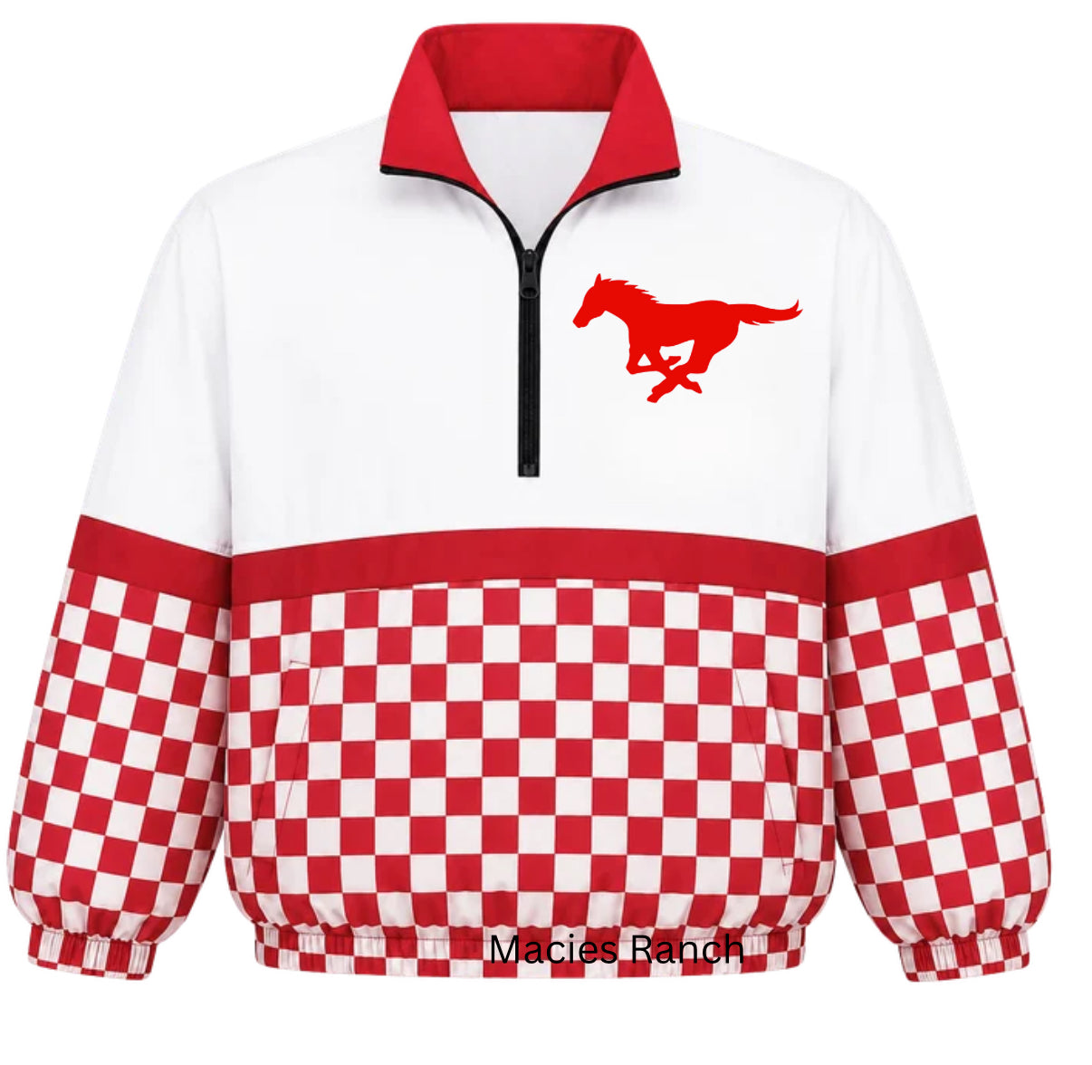 Moore Middle School checkered Windbreaker