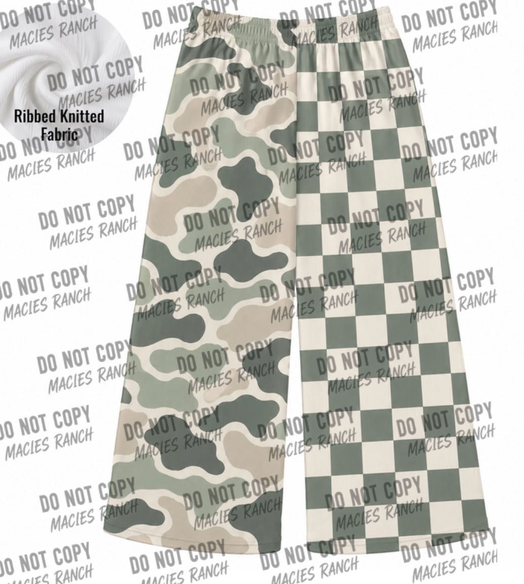 Camo green pants
