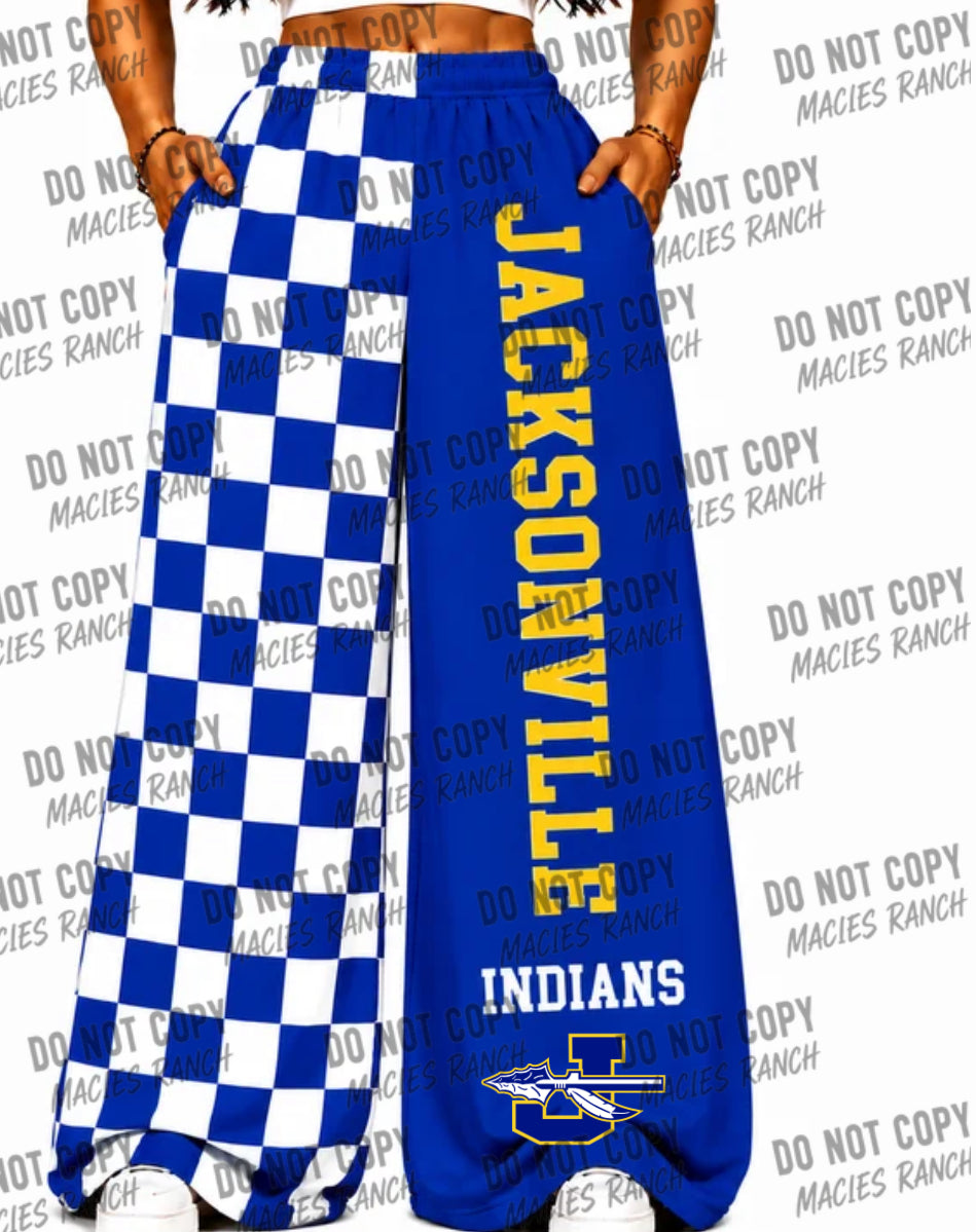 Jacksonville DUO WIDE LEG PANTS- checkered
