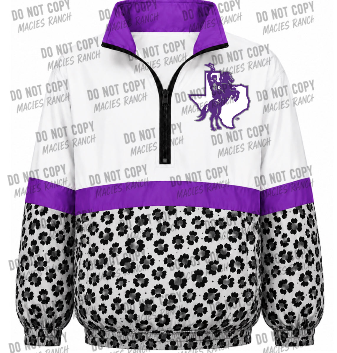 Tarleton Windbreaker-white cheetah