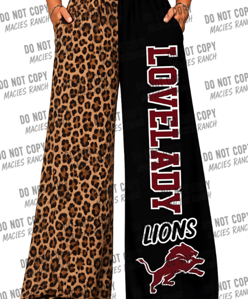 Lovelady DUO WIDE LEG PANTS-cheetah