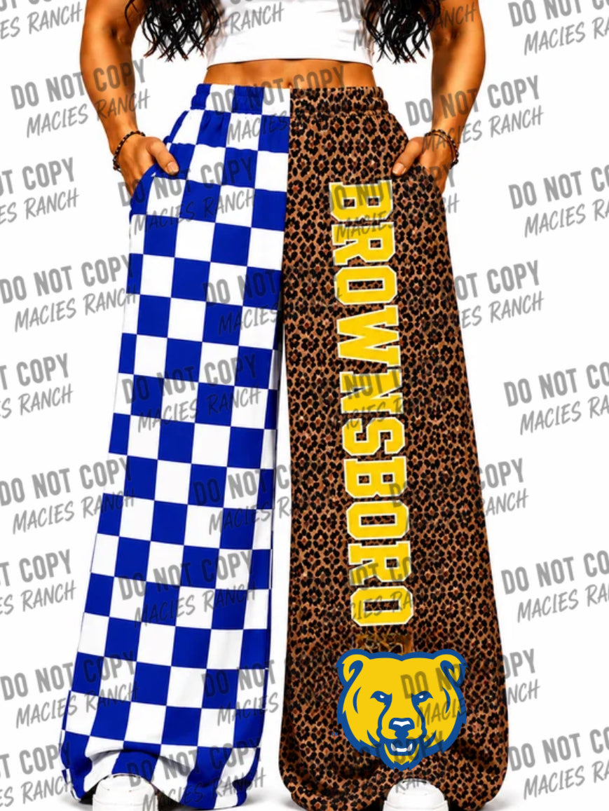Brownsboro DUO WIDE LEG PANTS- cheetah