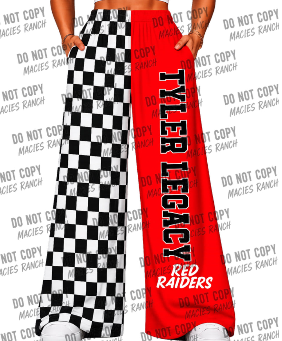 Tyler legacy DUO WIDE LEG PANTS- checkered