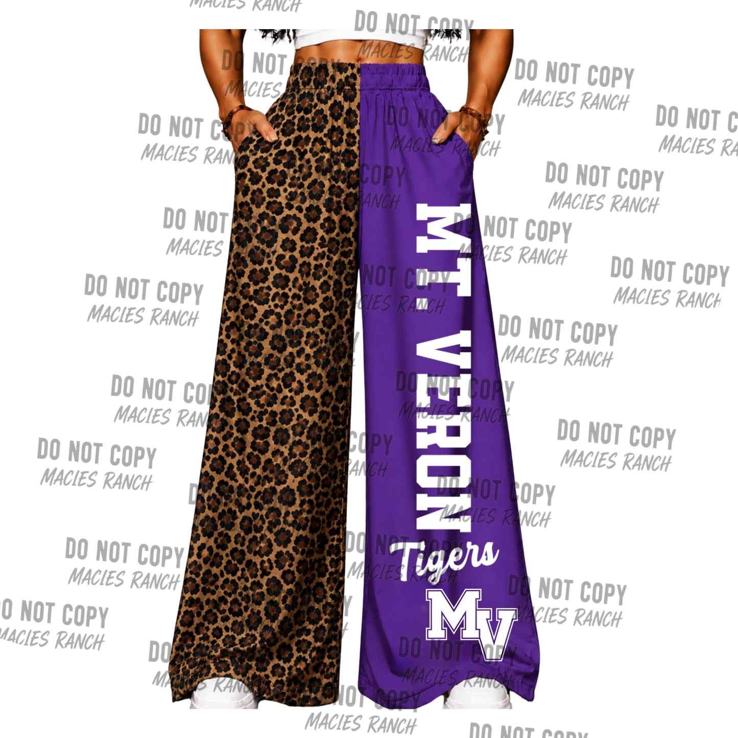 Mt Vernon DUO WIDE LEG PANTS- cheetah