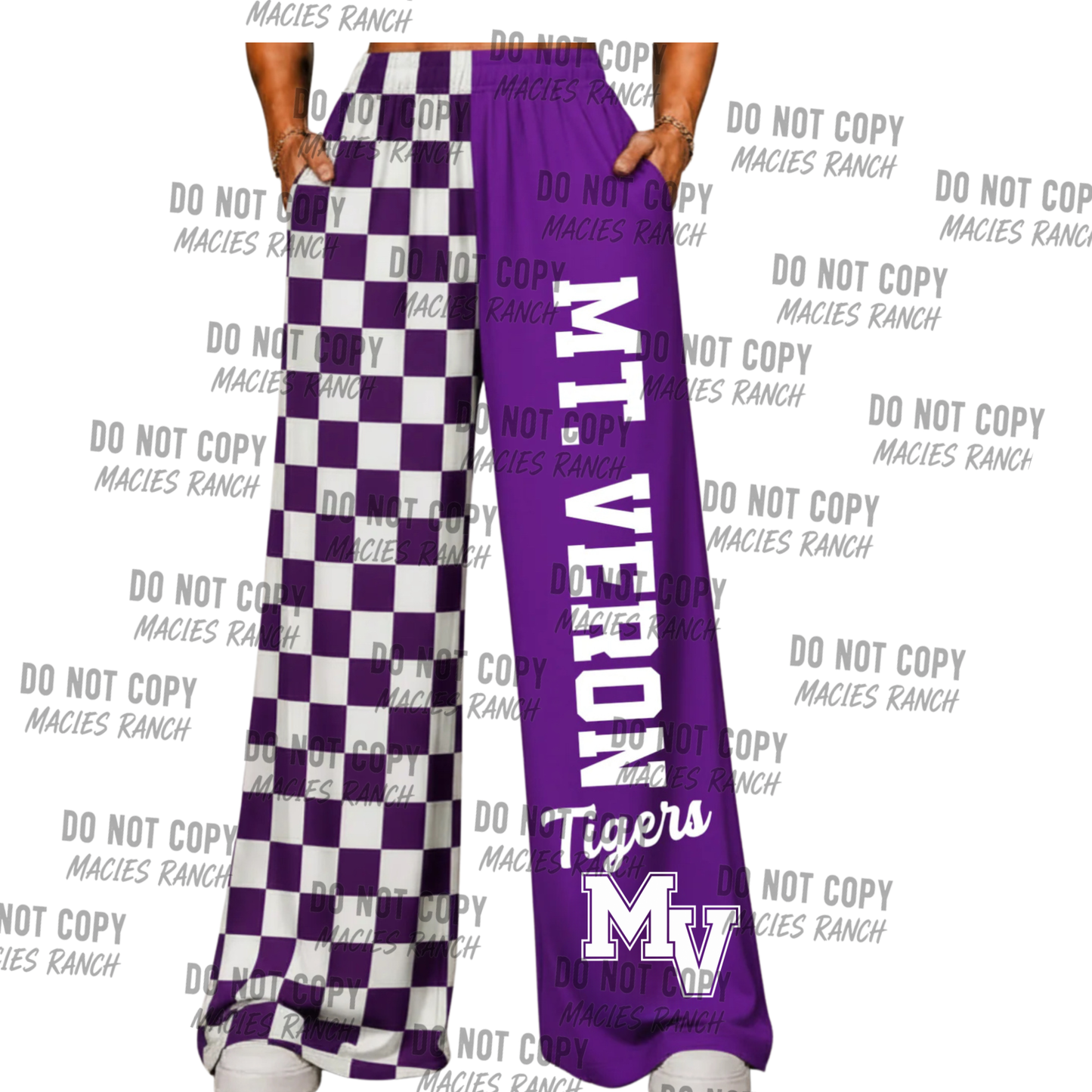 Mt Vernon DUO WIDE LEG PANTS- checkered