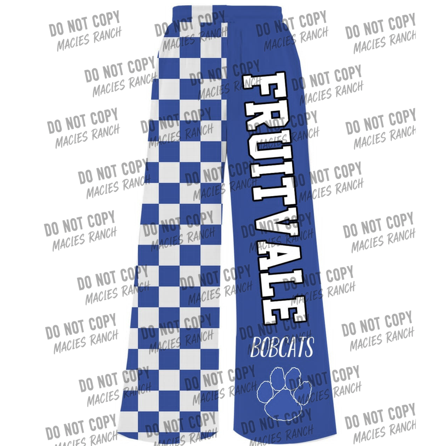 Fruitvale DUO WIDE LEG PANTS- checkered
