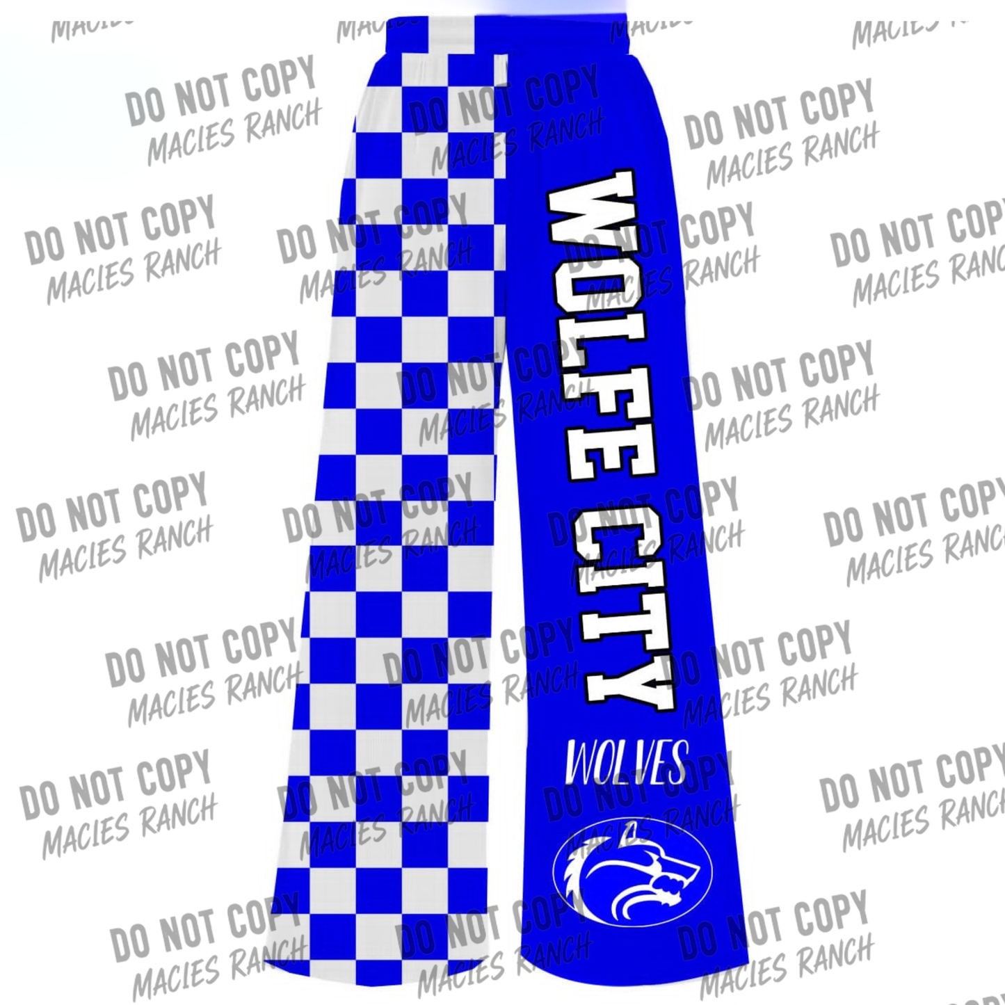 Wolfe City DUO WIDE LEG PANTS- Checkered