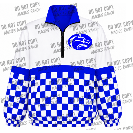 Wolfe City Windbreaker- checkered