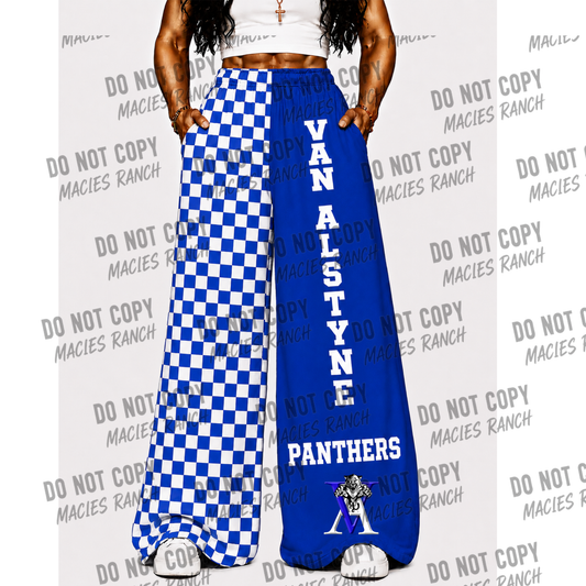 Van Alstyne DUO WIDE LEG PANTS- checkered