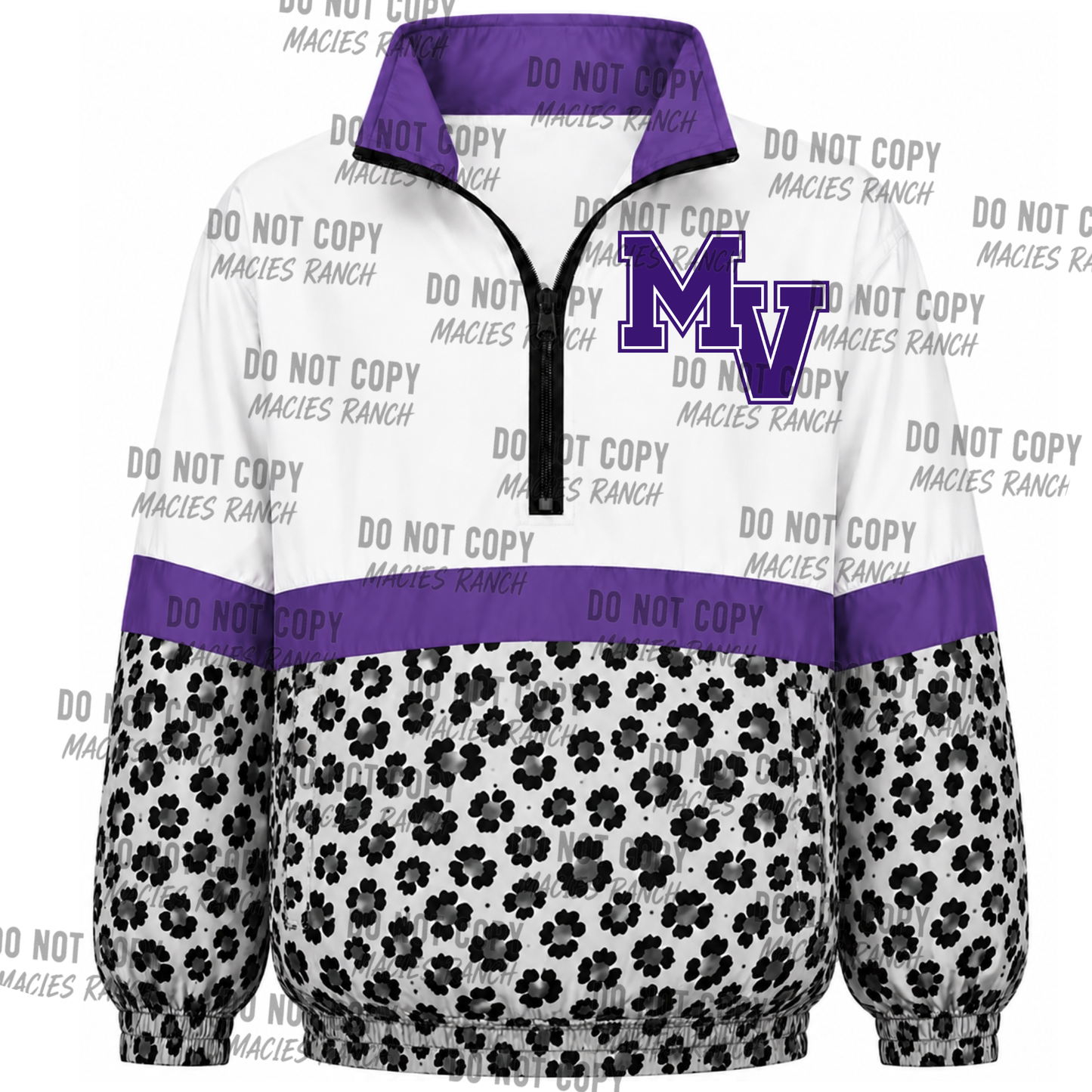 Mt Vernon Windbreaker- white cheetah