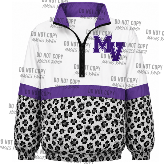 Mt Vernon Windbreaker- white cheetah