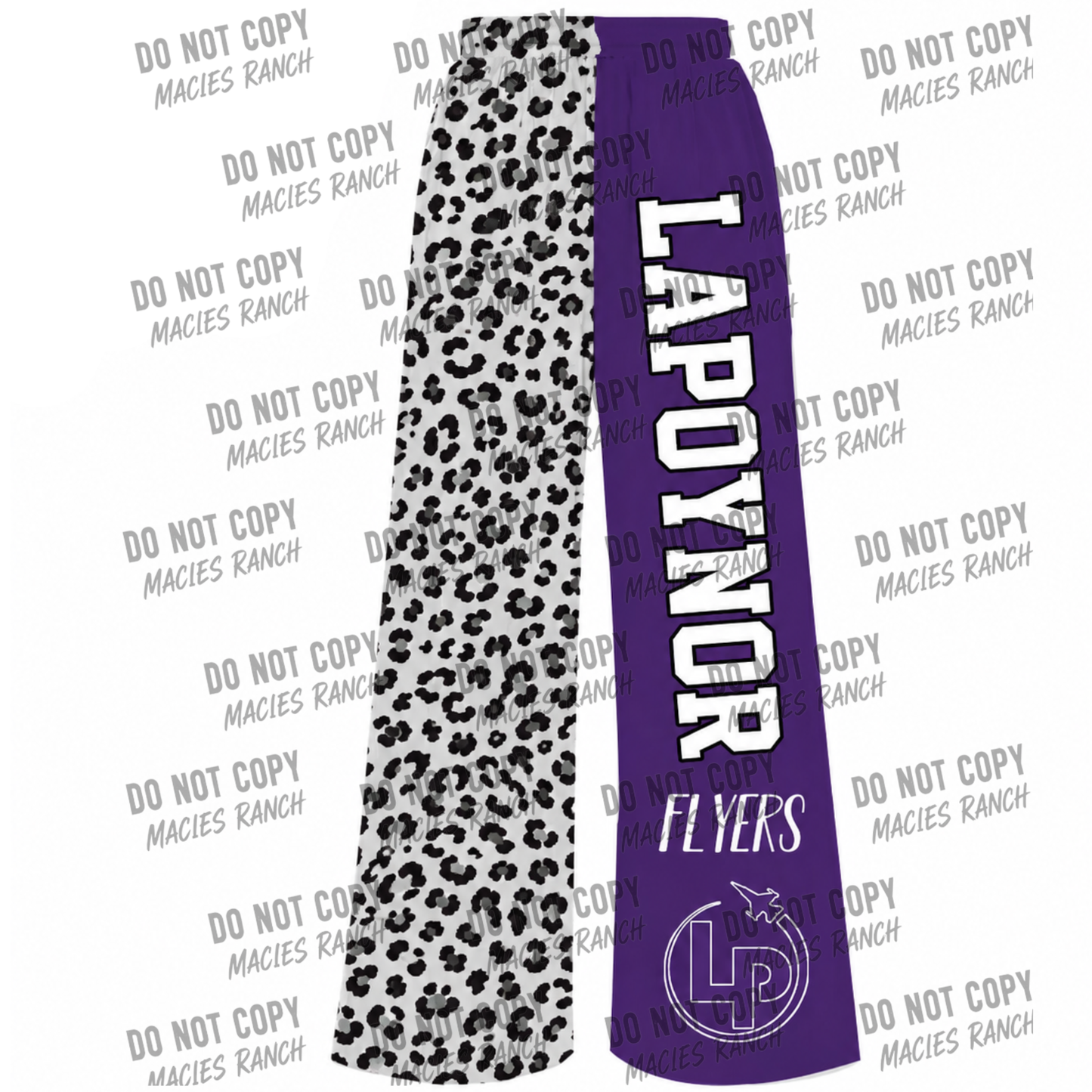 LaPoynor DUO WIDE LEG PANTS- cheetah white