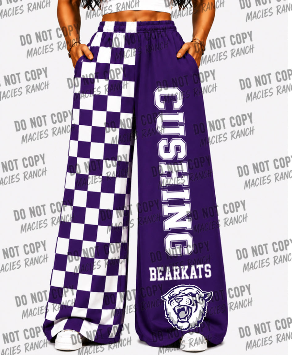 Cushing DUO WIDE LEG PANTS- checkered