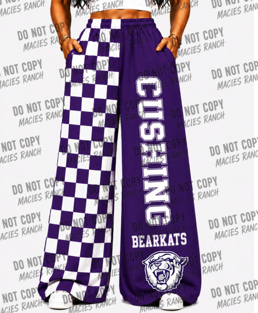 Cushing DUO WIDE LEG PANTS- checkered