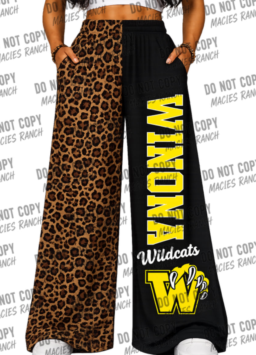 Winona - DUO WIDE LEG PANTS- cheetah