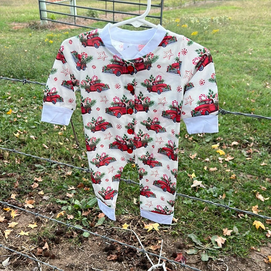 Christmas truck romper