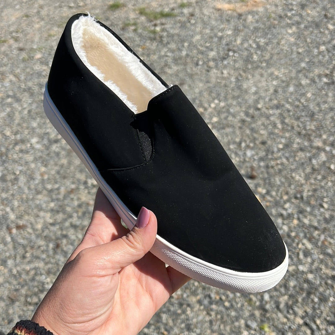 Black loafers