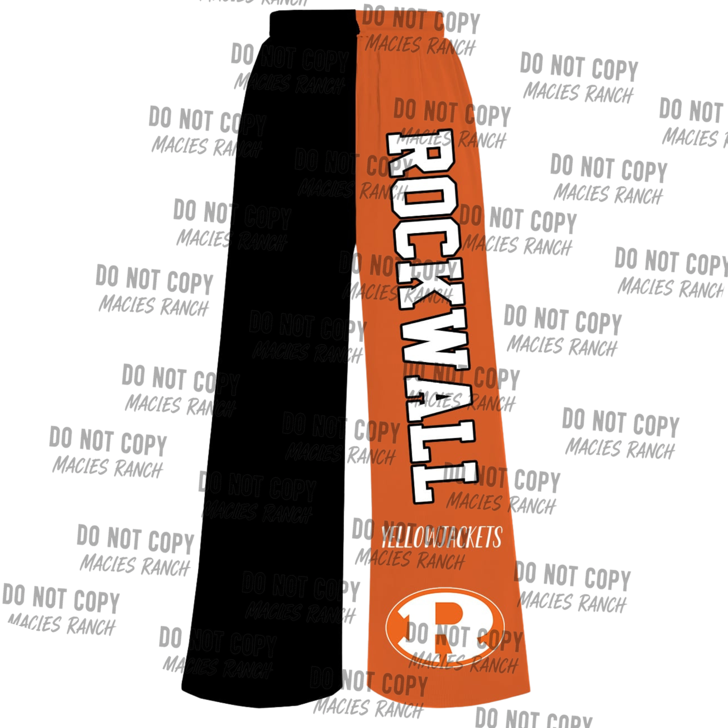 Rockwall DUO WIDE LEG PANTS- black/ orange