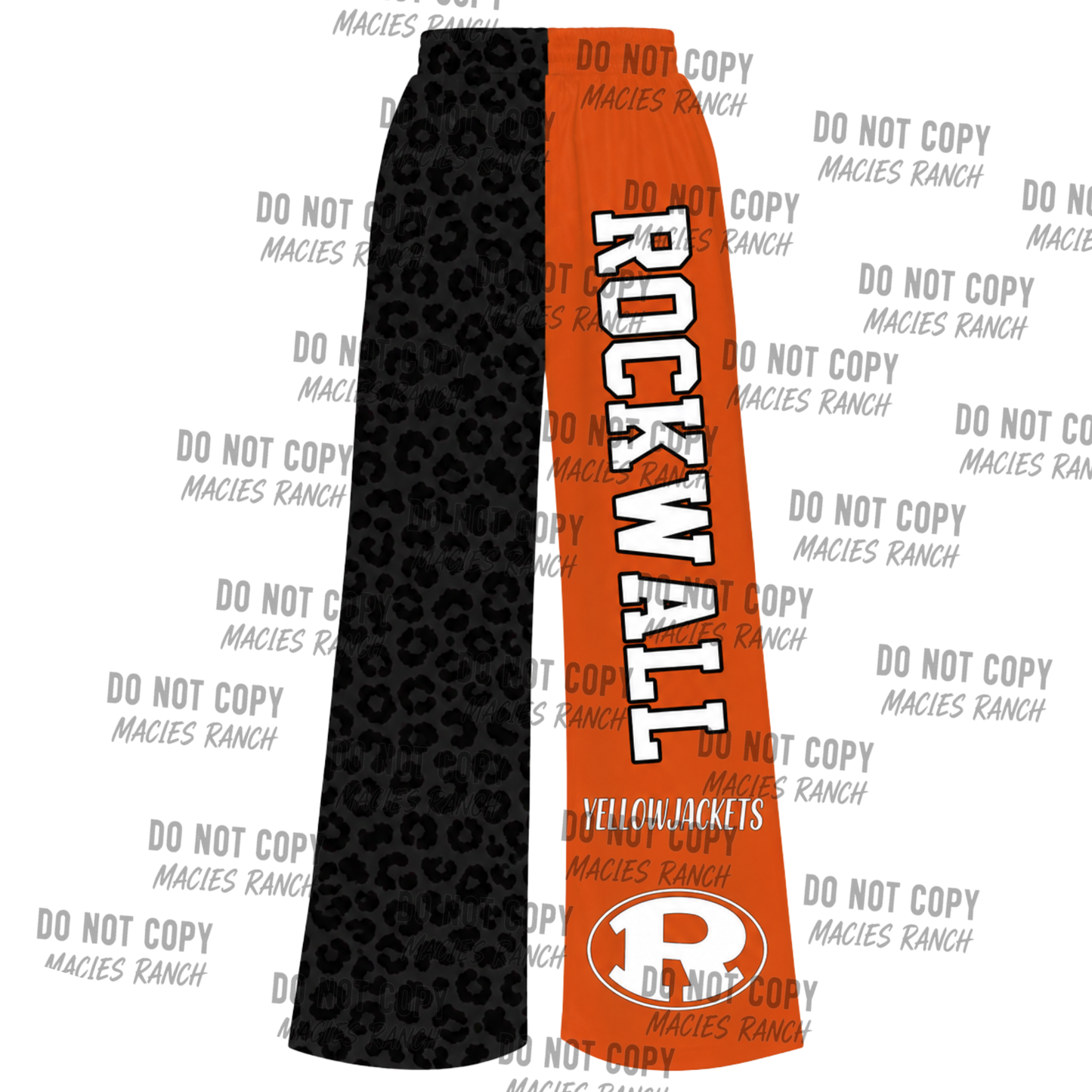 Rockwall DUO WIDE LEG PANTS- black cheetah