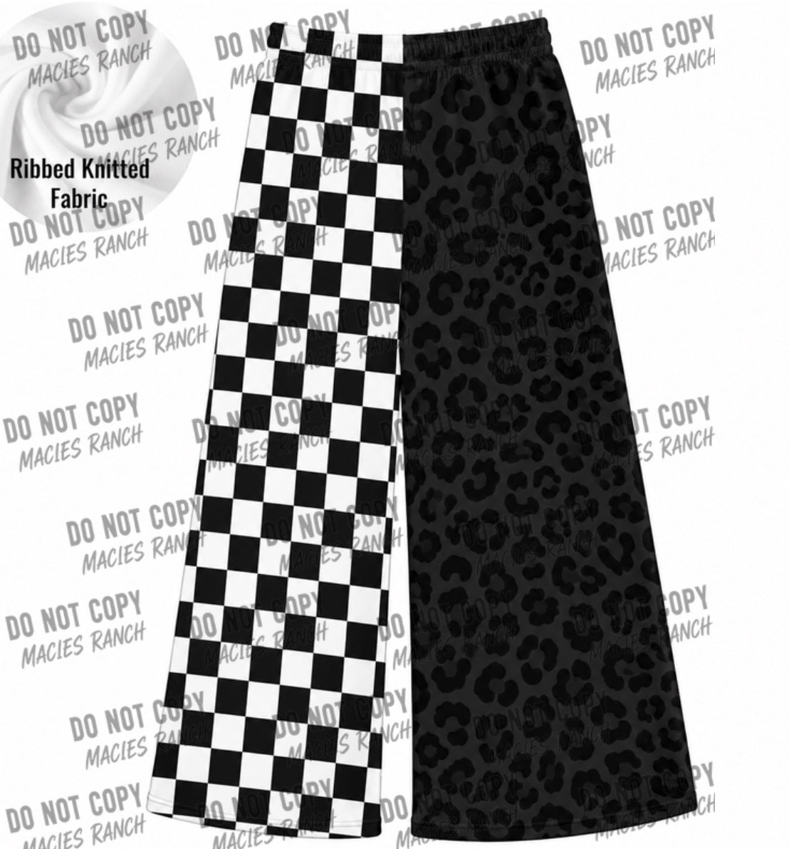 Black cheetah pants