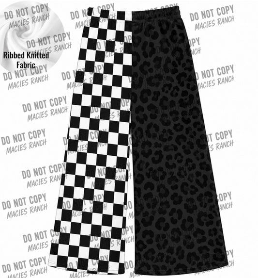 Black cheetah pants