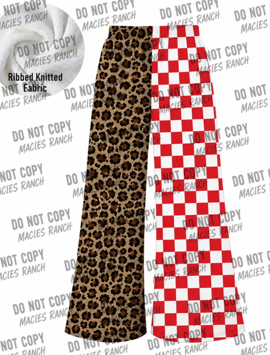 Cheetah/ checkered Pants