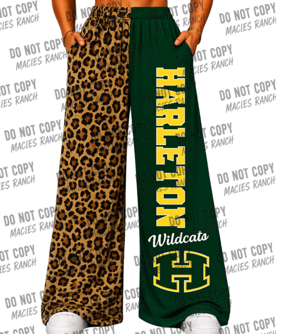 Haleton DUO WIDE LEG PANTS- cheetah