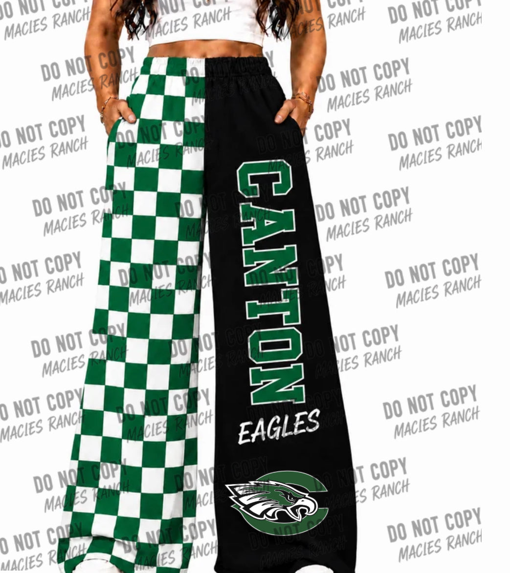Canton DUO WIDE LEG PANTS -checkered