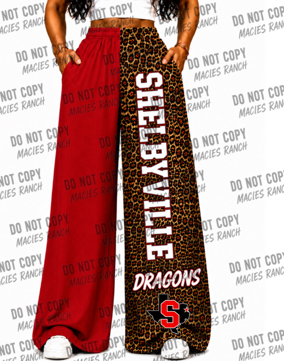 Shelbyville DUO WIDE LEG PANTS- cheetah