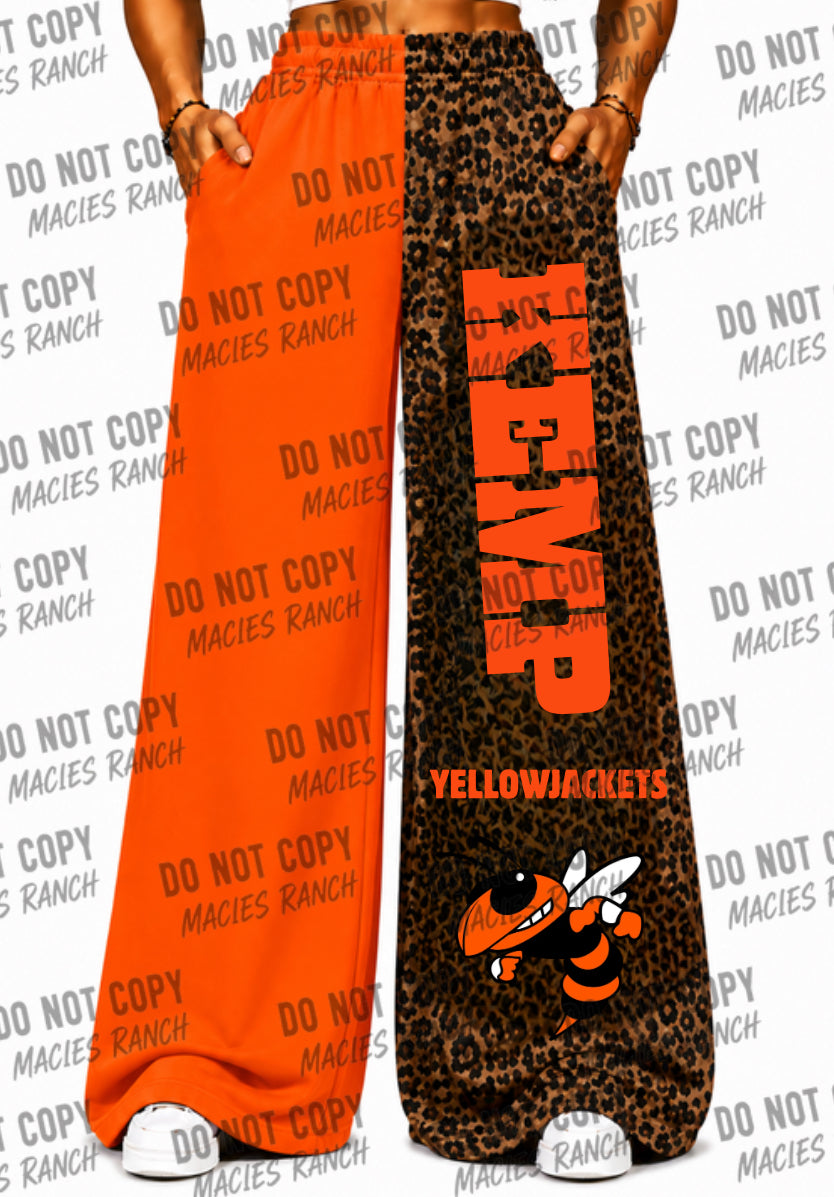 Kemp DUO WIDE LEG PANTS- cheetah