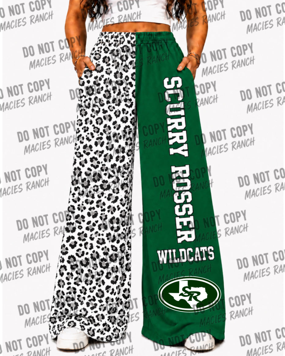 Scurry Rosser DUO WIDE LEG PANTS- white cheetah