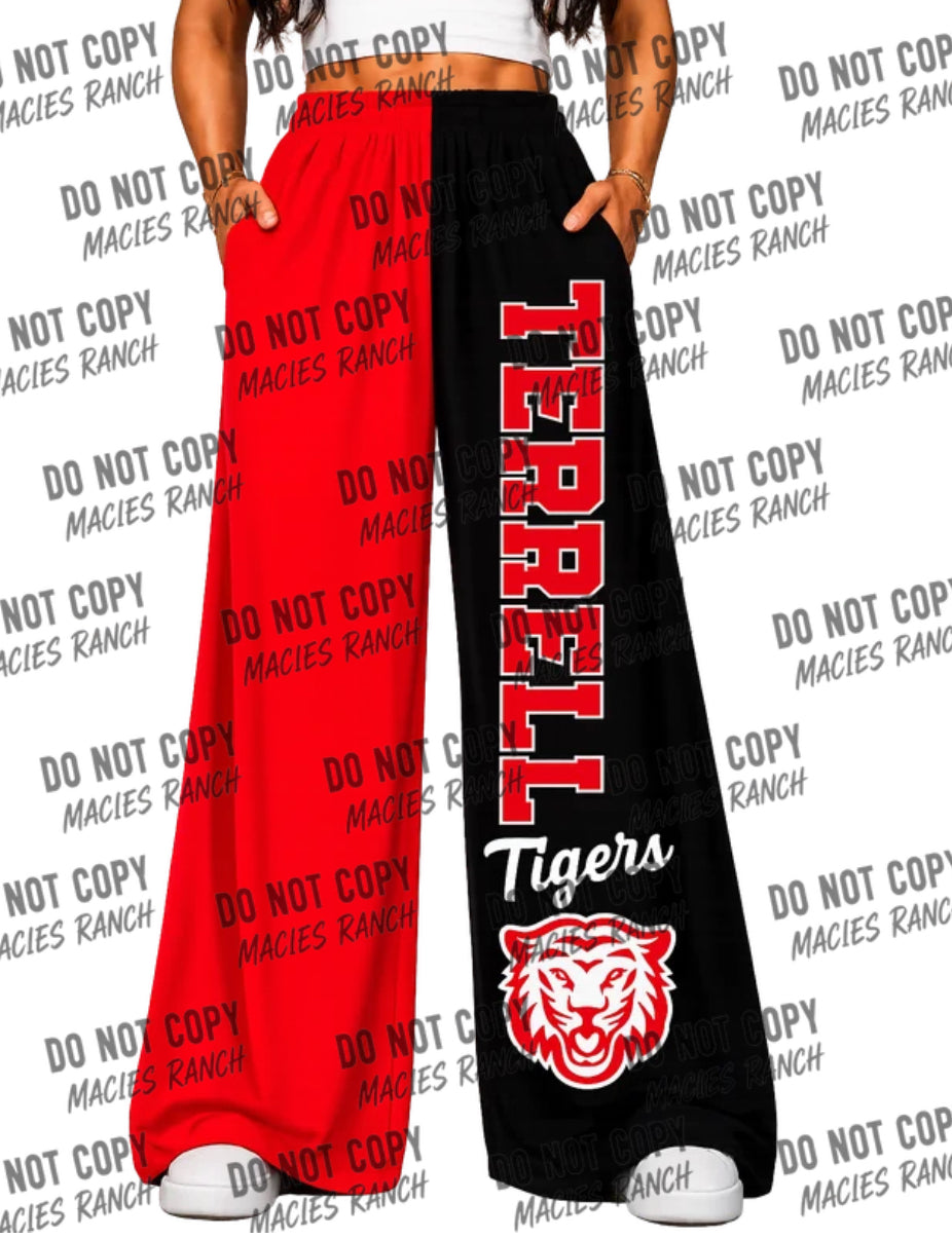 Terrell DUO WIDE LEG PANTS- red/black