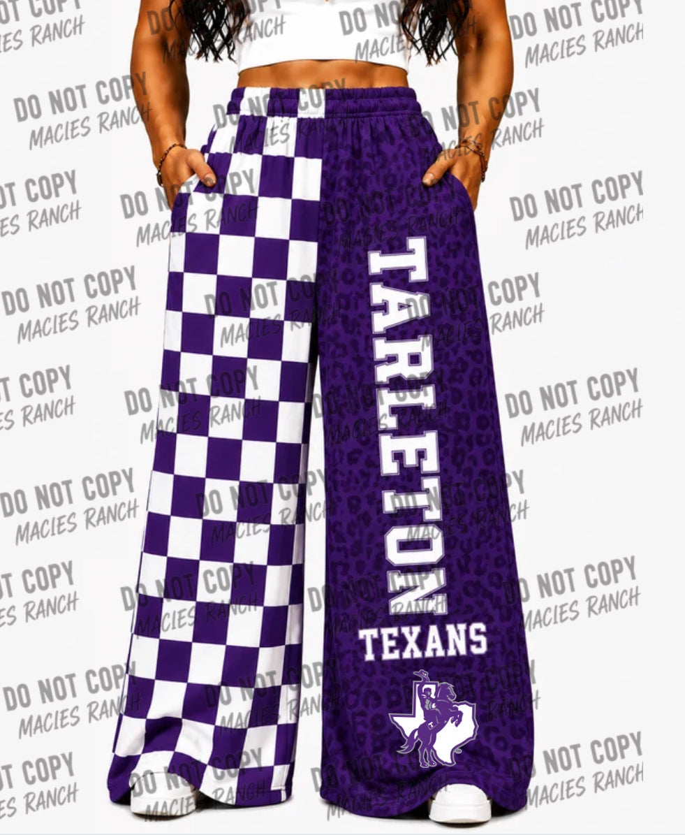Tarleton  DUO WIDE LEG PANTS-cheetah