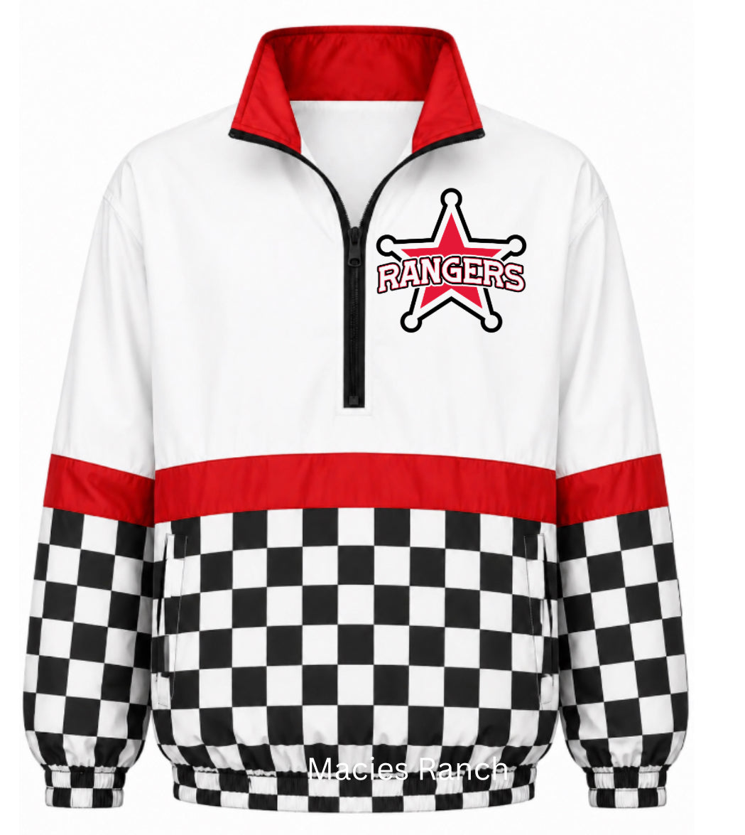 Rice Elementary Rangers checkered Windbreaker