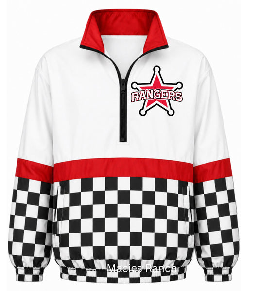 Rice Elementary Rangers checkered Windbreaker