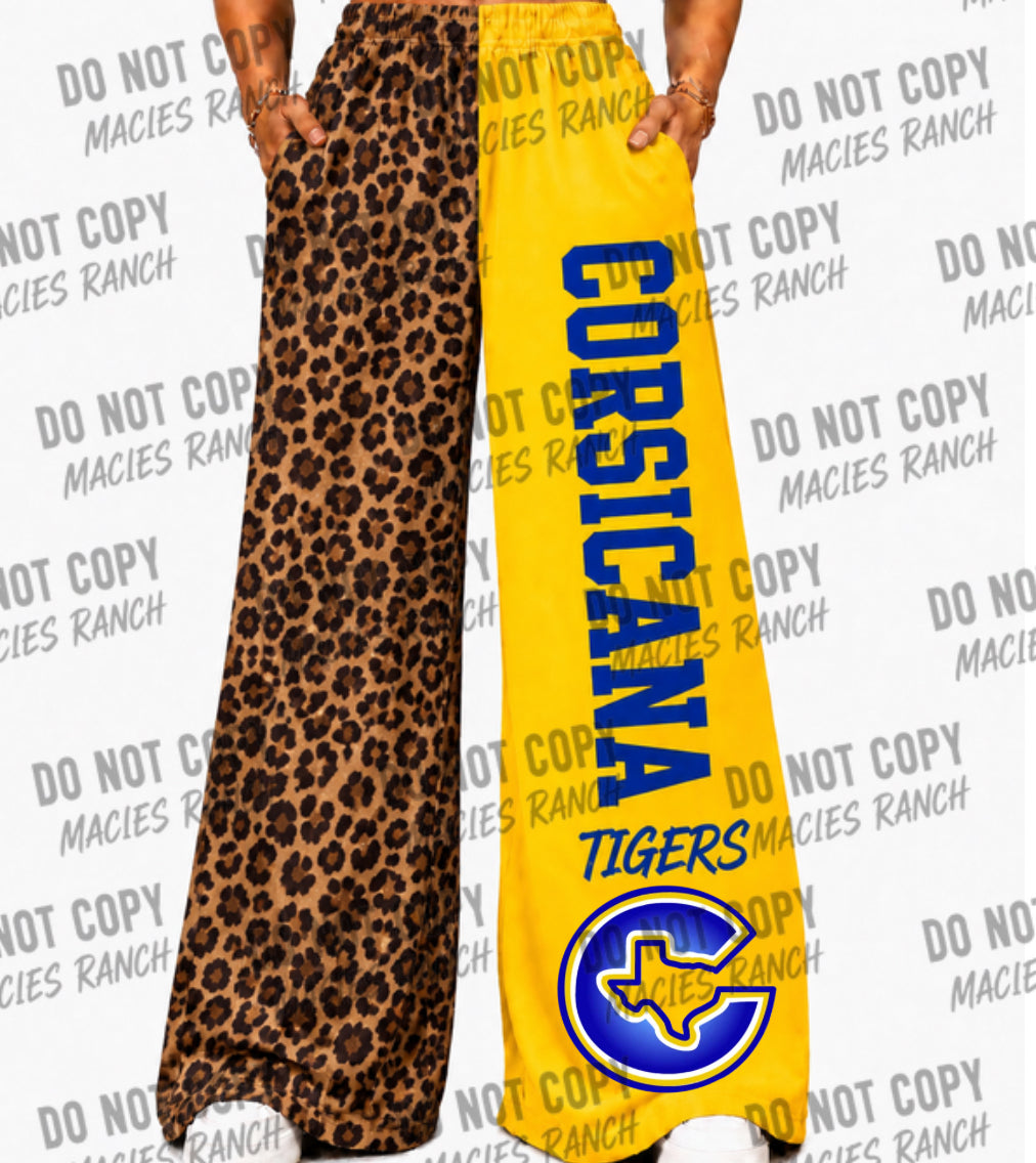 Corsicana DUO WIDE LEG PANTS- cheetah