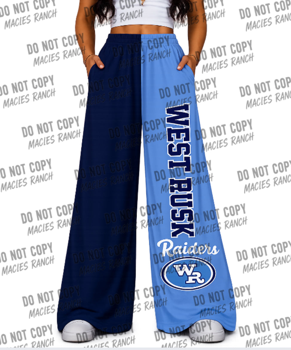West Rusk -DUO WIDE LEG PANTS - plain