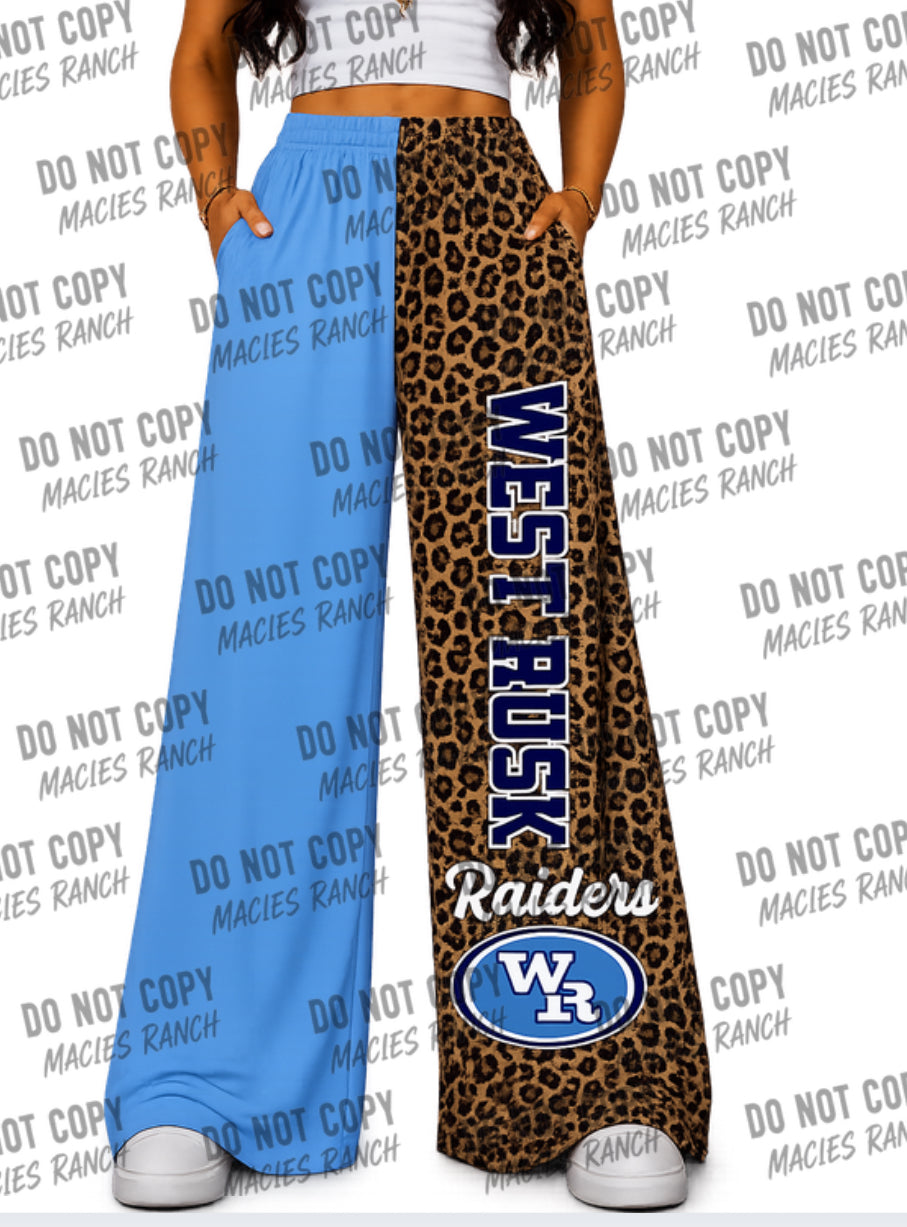 West Rusk -DUO WIDE LEG PANTS - cheetah