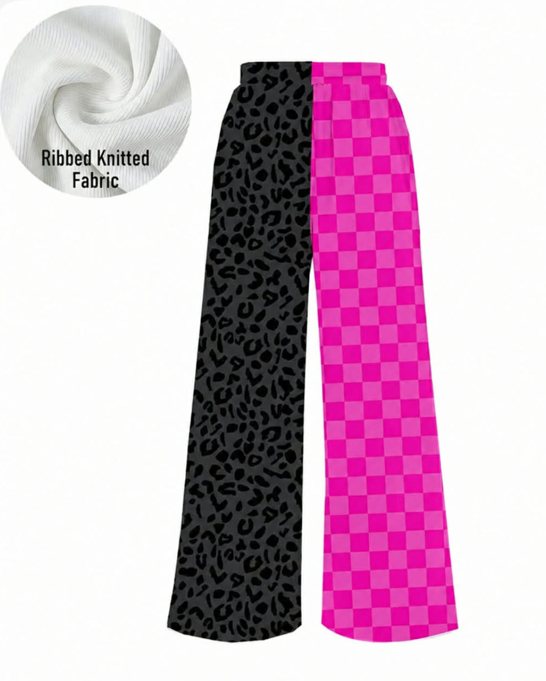 Pink checkered / cheetah Pants