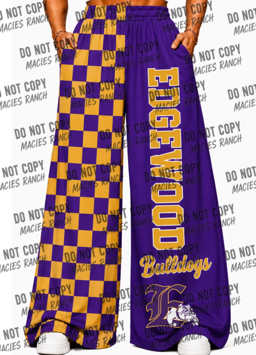 Edgewood DUO WIDE LEG PANTS-gold/purple
