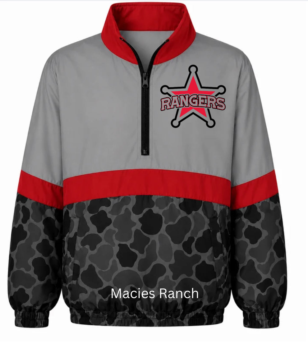 Rice Elementary Rangers camo Windbreaker