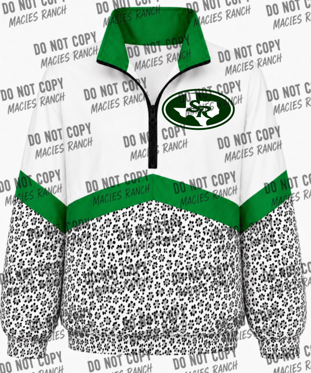 Scurry Rosser Windbreaker- cheetah white