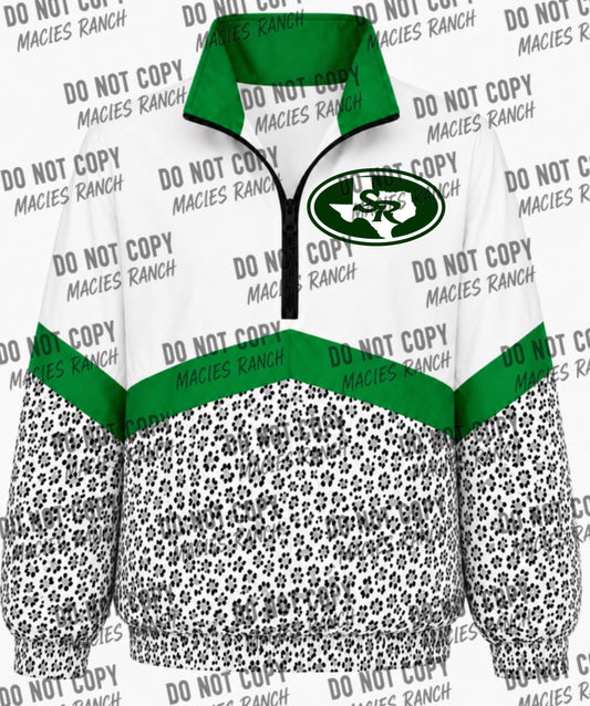 Scurry Rosser Windbreaker- cheetah white