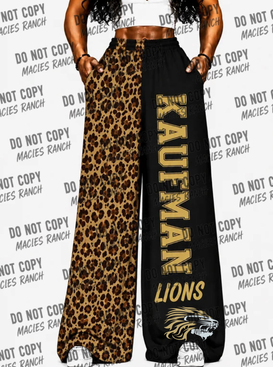 Kaufman DUO WIDE LEG PANTS- cheetah