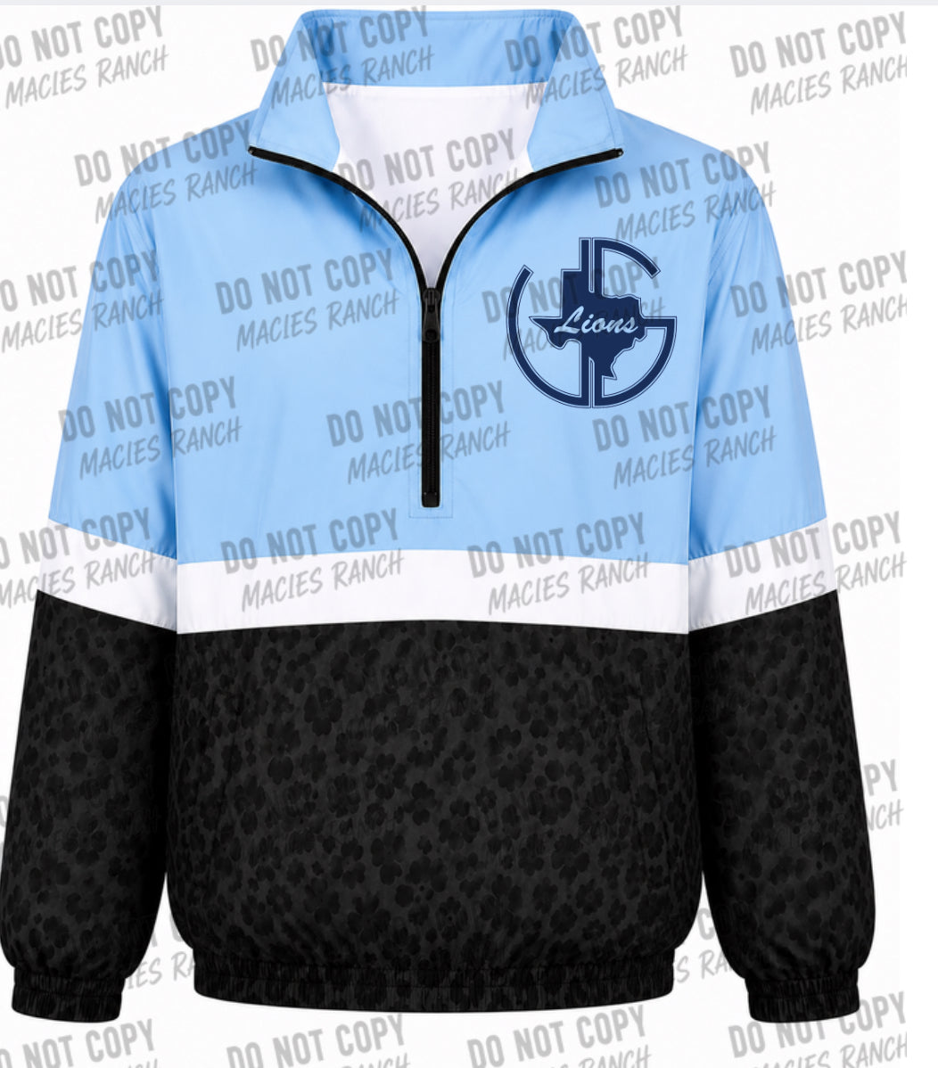 Union Grove black cheetah windbreaker